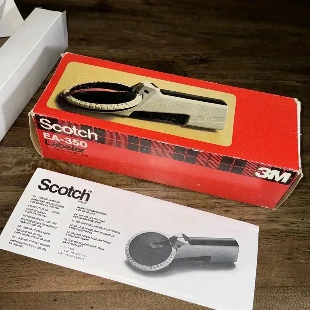 Vtg SCOTCH 3M ea-350 labeled label gun original box